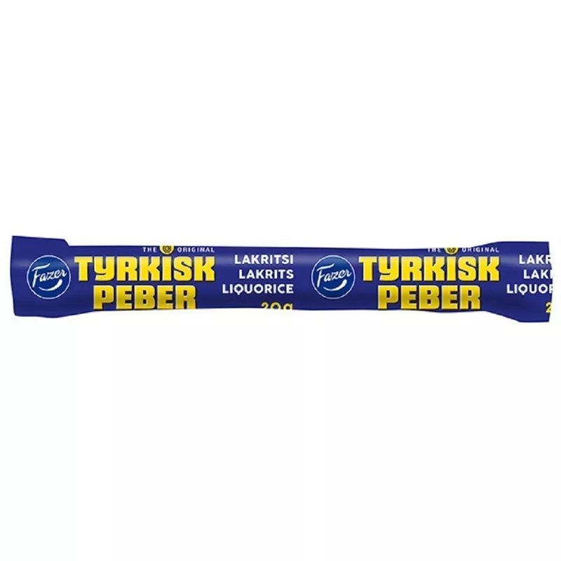 10 Sticks X 20G Of Fazer Lakritsi Tyrkisk Peber – Original – Finnish – Filled – Black Liquorice (Licorice) – Candies – Sweets