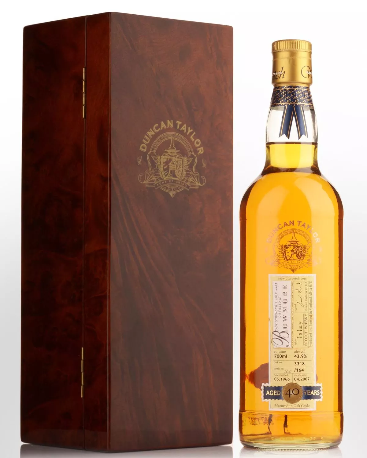 1966 Duncan Taylor Bowmore Cask 3318 40 Year Old Cask Strength Single Malt Scotch Whisky (700ml)