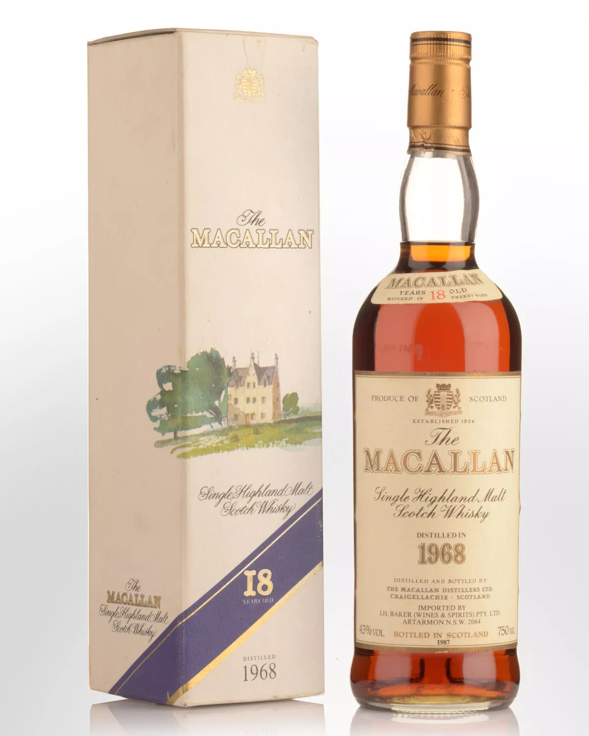 1968 The Macallan 18 Year Old Single Malt Scotch Whisky (750ml)