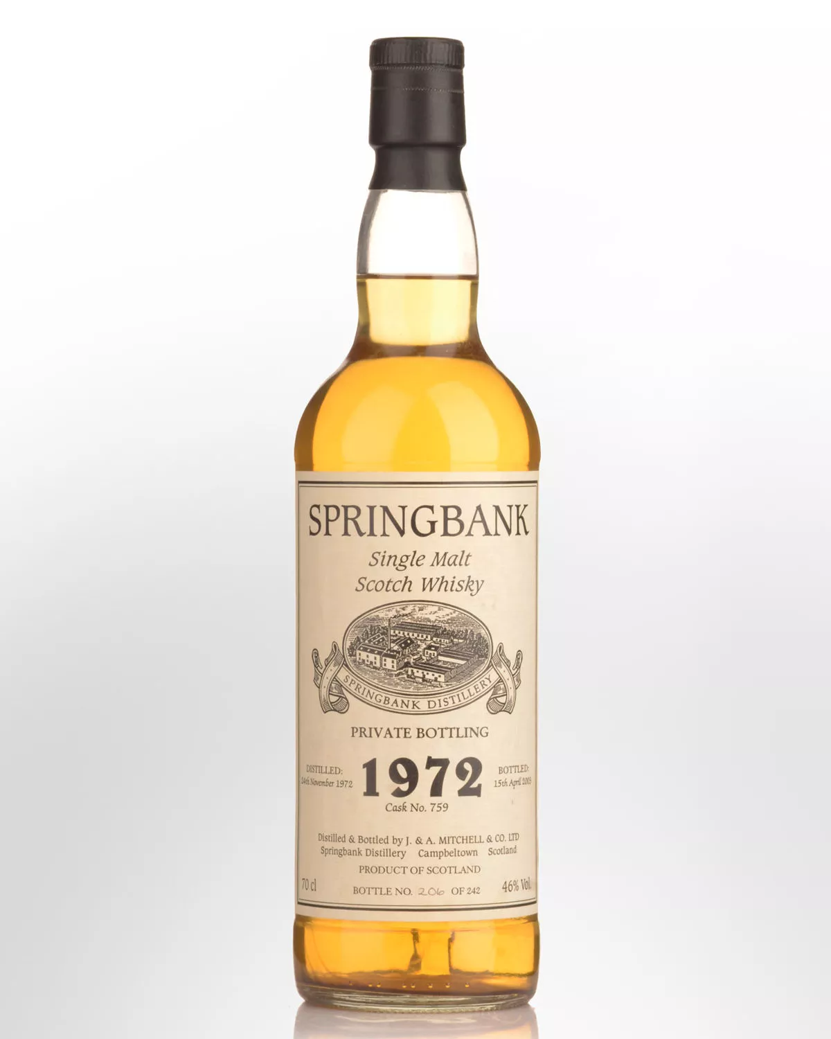 1972 Springbank Private Bottling 30 Year Old Single Malt Scotch Whisky (700ml)