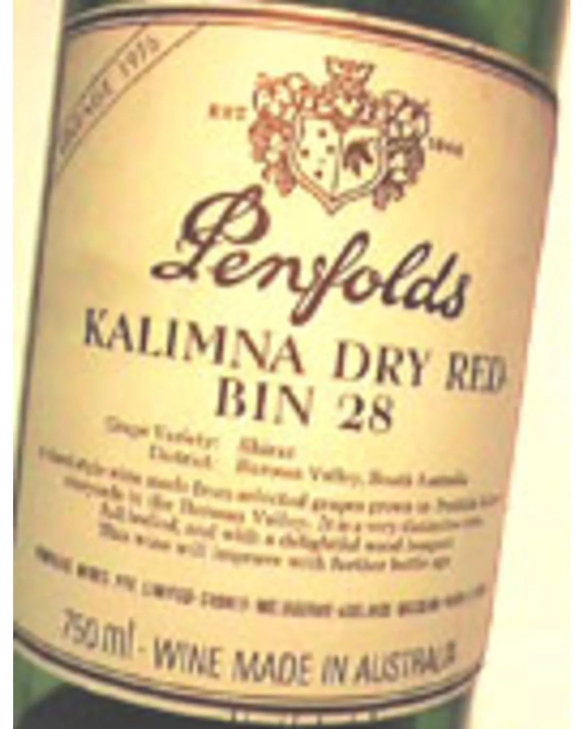 1976 Penfolds Kalimna Dry Red Bin 28 Shiraz