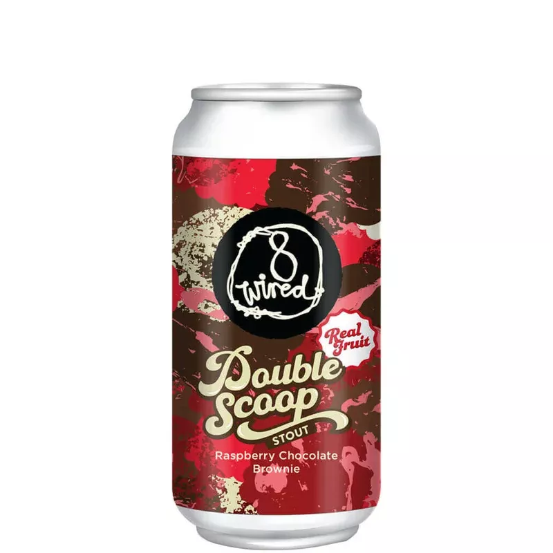 8 Wired Double Scoop Stout Raspberry Chocolate Brownie 440ml