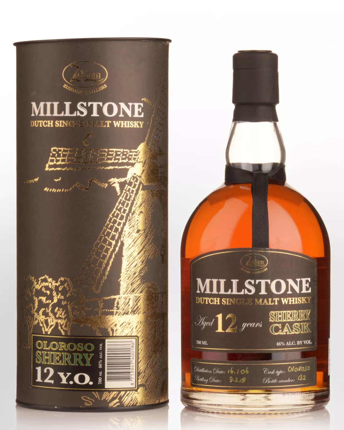 Zuidam Distillers Millstone 12 Year Old Sherry Cask Single Malt Dutch Whisky (700ml)